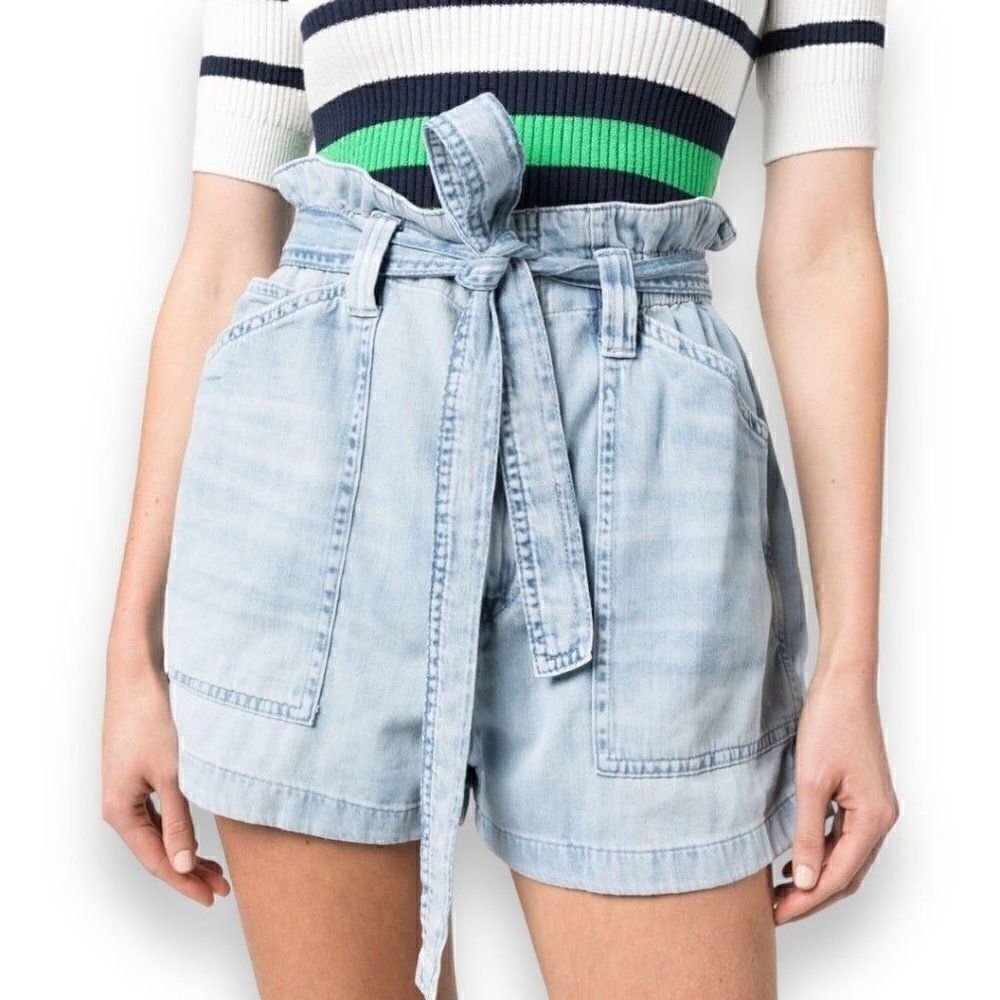 Polo Ralph Lauren Belted Paperbag Denim Shorts Size 30